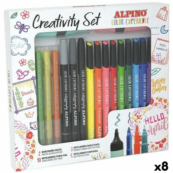 Set of Felt Tip Pens Alpino CREATIVITY COLOR EXPERIENCE Multicolour 20 Pieces (8 Units)