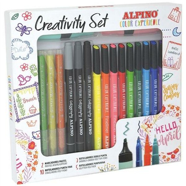 Set of Felt Tip Pens Alpino CREATIVITY COLOR EXPERIENCE Multicolour 20 Pieces (8 Units)