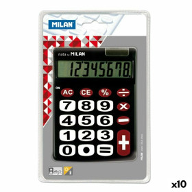 Calculator Milan Dual Black 14,5 x 10,6 x 2,1 cm (10 Units)