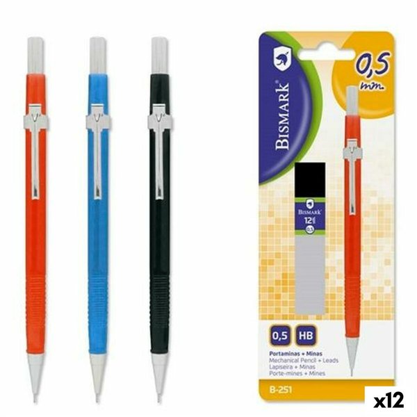 Pencil Lead Holder Bismark Multicolour 0,5 mm (12 Units)