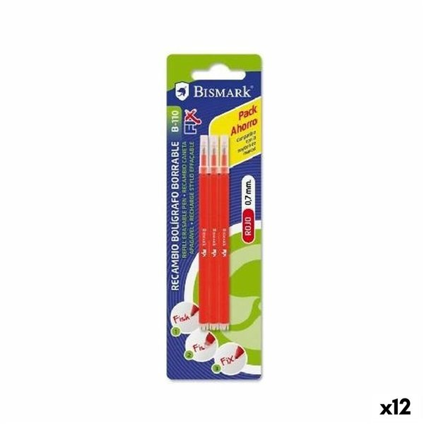 Refill for ballpoint pen Bismark B-110 Red 0,7 mm (12 Units)