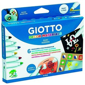 Set of Felt Tip Pens Giotto Multicolour 6 Pieces (6 Units)
