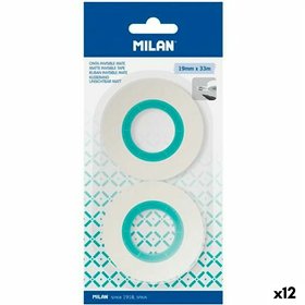 Adhesive Tape Set Milan Transparent 19 mm x 33 m 2 Pieces (12 Units)