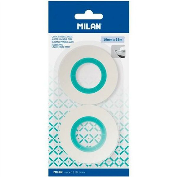 Adhesive Tape Set Milan Transparent 19 mm x 33 m 2 Pieces (12 Units)