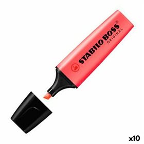 Highlighter Stabilo Red (10 Units)