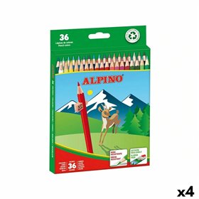 Colouring pencils Alpino Multicolour 36 Pieces (4 Units)