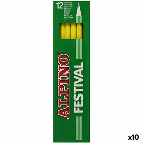 Colouring pencils Alpino Festival Yellow 12 Pieces (10 Units)