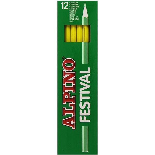 Colouring pencils Alpino Festival Yellow 12 Pieces (10 Units)