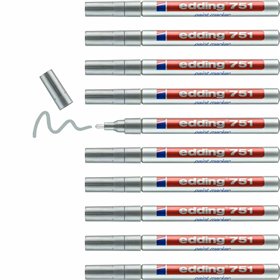 Marker pen/felt-tip pen Edding 751-54 Silver (10 Units)