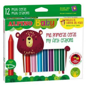 Coloured crayons Alpino Baby Multicolour 12 Pieces (6 Units)