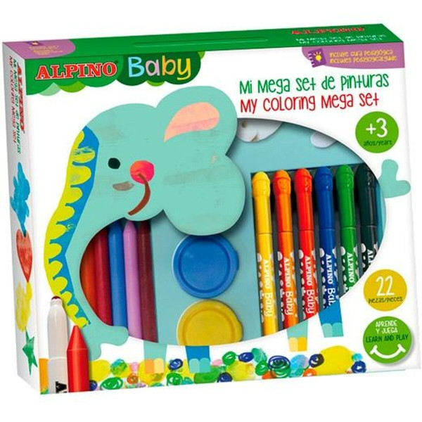 Painting set Alpino Baby Multicolour 36 Pieces (4 Units)