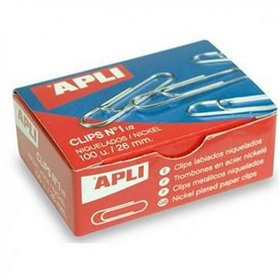 Clips Apli Nº 1½ Silver 26 mm (10 Pieces) (25 Units)