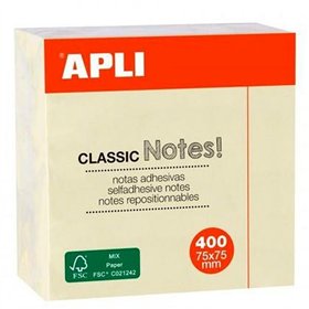Sticky Notes Apli CLASSIC Yellow 75 x 75 mm (48 Units)