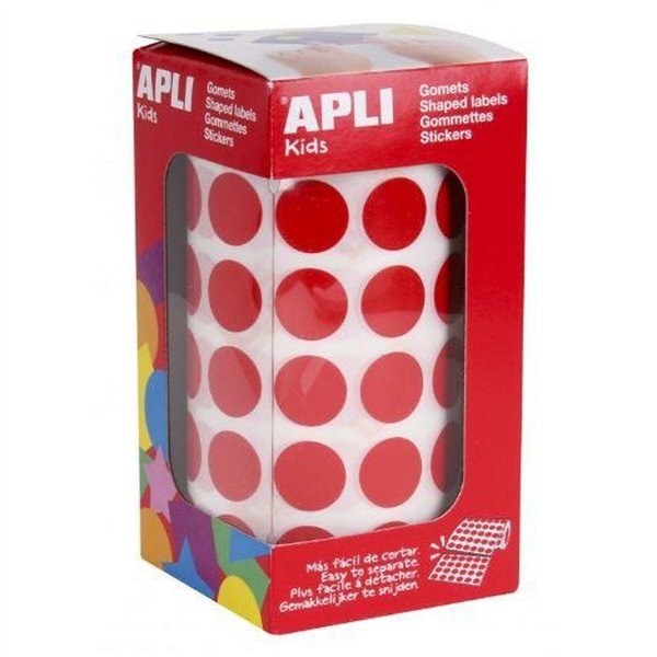 Stickers Apli Gomets Red Circular (36 Units)