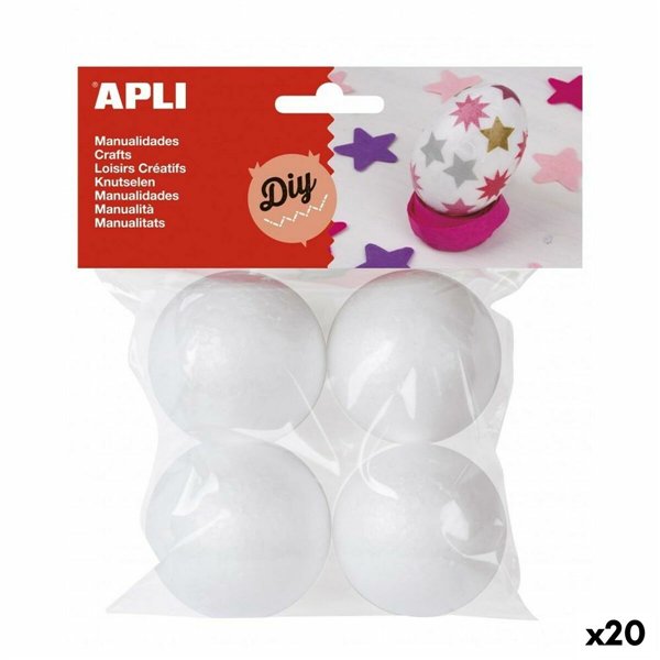 Materials for Handicrafts Apli 45 mm Ball White (20 Units)