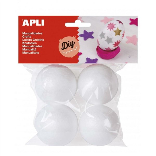 Materials for Handicrafts Apli 45 mm Ball White (20 Units)