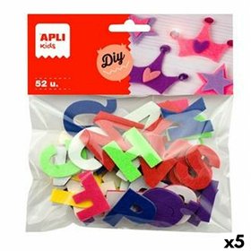 Felt Apli Multicolour Letters 3 cm 52 Pieces (5 Units)