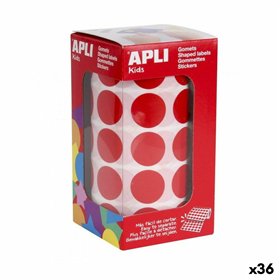 Stickers Apli Gomets Red Circular (36 Units)