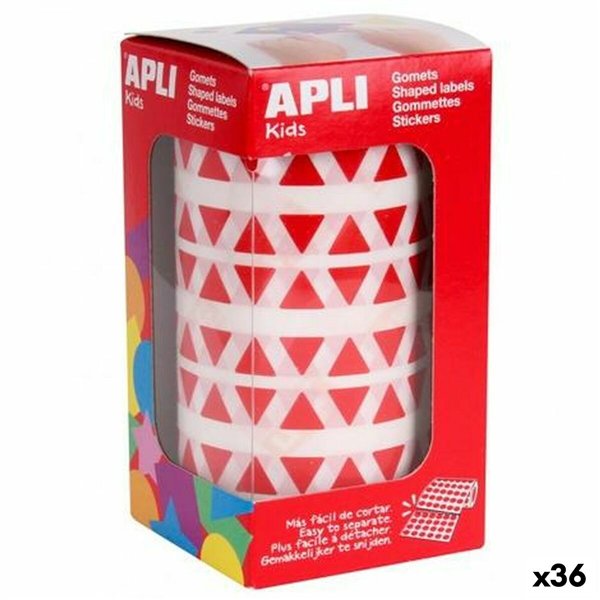 Stickers Apli Gomets Red Triangular (36 Units)