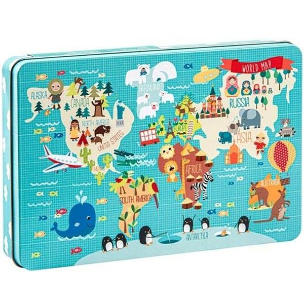 Puzzle Apli 48 x 32 cm World Map 24 Pieces (8 Units)