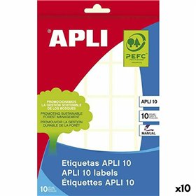 Adhesive labels Apli White Paper 10 Sheets 19 x 27 mm (10 Units)