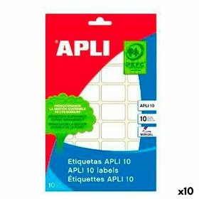 Adhesive labels Apli White Paper 10 Sheets 25 x 40 mm (10 Units)