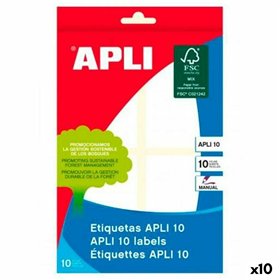 Adhesive labels Apli White Paper 10 Sheets 40 x 75 mm (10 Units)