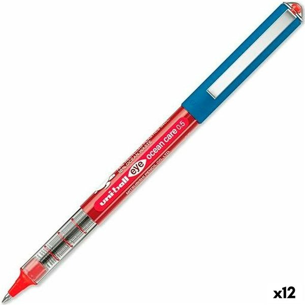 Liquid ink pen Uni-Ball ROLLERBALL EYE OCEAN CARE 0,5 mm Red (12 Units)