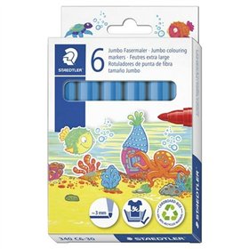 Felt-tip pens Staedtler Noris Club Blue 6 Units