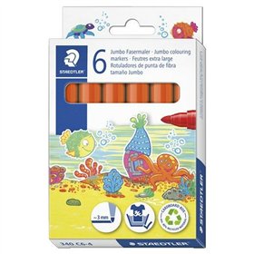 Felt-tip pens Staedtler Noris Club Orange 6 Units