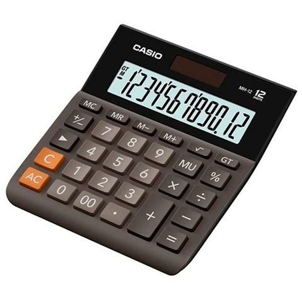 Calculator Casio MH-12B Black 13,6 x 12,7 x 2,7 cm (10 Units)