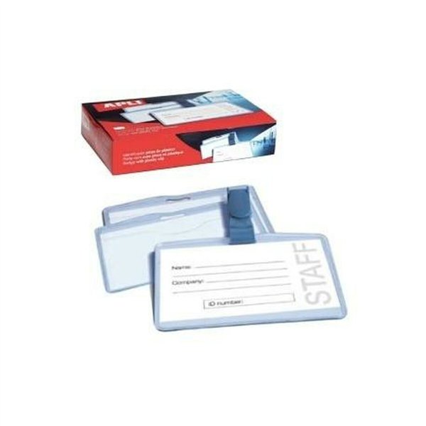 ID card holder Apli Transparent Plastic 90 x 56 mm 25 Pieces (18 Units)