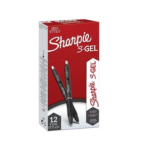 Gel pen Sharpie 2136595 Black 0,7 mm Retractable (12 Units)