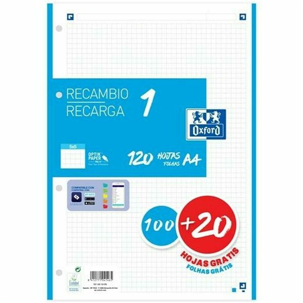 Grid sheets Oxford A4 120 Sheets (13 Units)