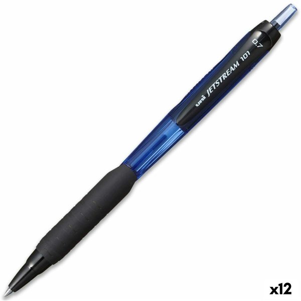 Liquid ink pen Uni-Ball Jetstream SXN-101-07 Blue 0,7 mm (12 Units)
