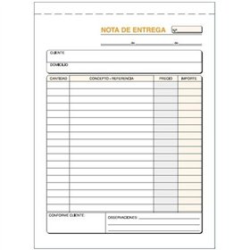 Delivery Book 15 x 21 cm (10 Units)