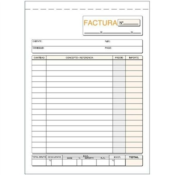 Invoice Check-book 15 x 21 cm (10 Units)