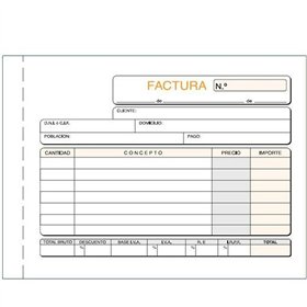 Invoice Check-book 15 x 10,5 cm (5 Units)