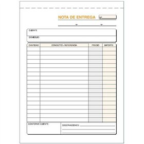 Delivery Book 15 x 21 cm (10 Units)