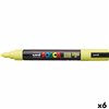 Acrylic paint marker POSCA PC-5M Yellow 1,8-2,5 mm (6 Units)