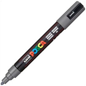 Acrylic paint marker POSCA PC-5M Dark grey 1,8-2,5 mm (6 Units)