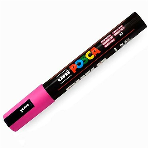 Acrylic paint marker POSCA PC-5M Raspberry 1,8-2,5 mm (6 Units)