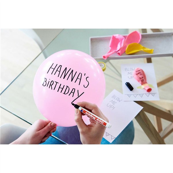 Permanent marker Edding 400-01 Black 1 mm (10 Units)