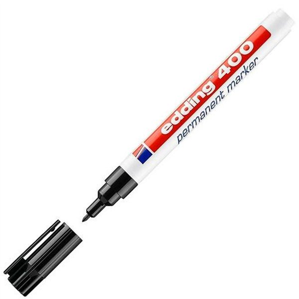 Permanent marker Edding 400-01 Black 1 mm (10 Units)