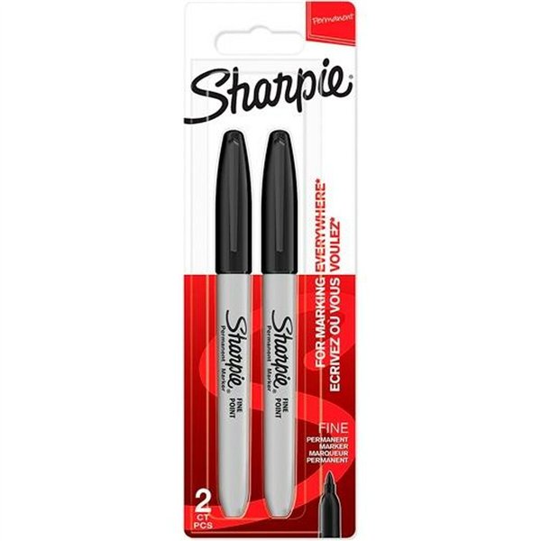 Set of Felt Tip Pens Sharpie Black 2 Pieces (12 Units)