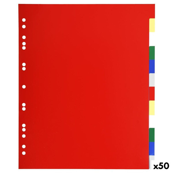 Seperators Exacompta Multicolour A4+ 12 Sheets (50 Units)