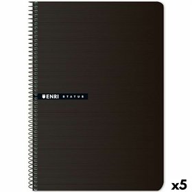Book of Rings ENRI STATUS Black Quarto 100 Sheets (5 Units)