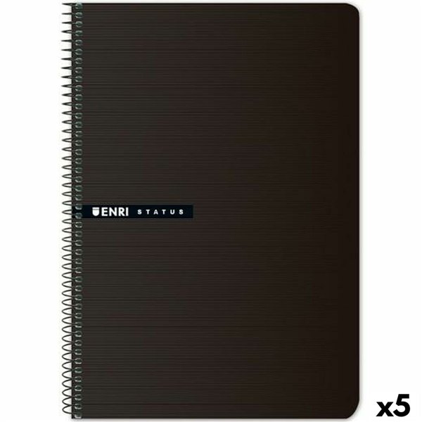 Book of Rings ENRI STATUS Black Quarto 100 Sheets (5 Units)