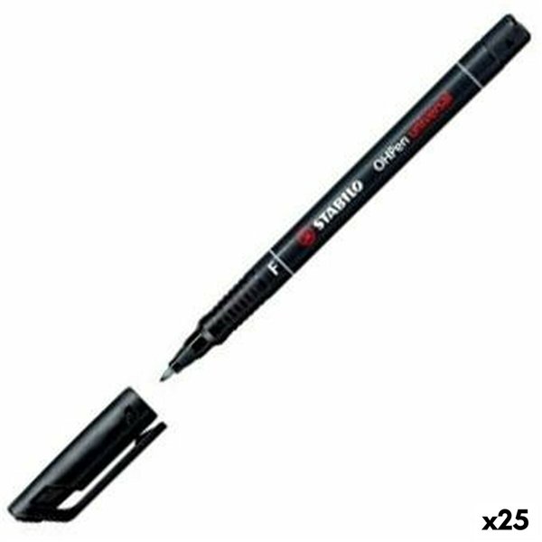 Permanent marker Stabilo OHPEN UNIVERSAL Black 0,7 mm 10 Pieces (25 Units)