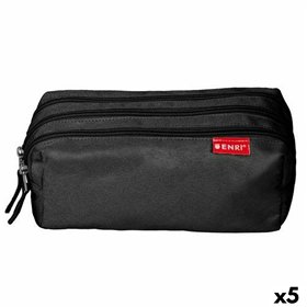 School Case ENRI Black 21 x 7 x 11 cm (5 Units)